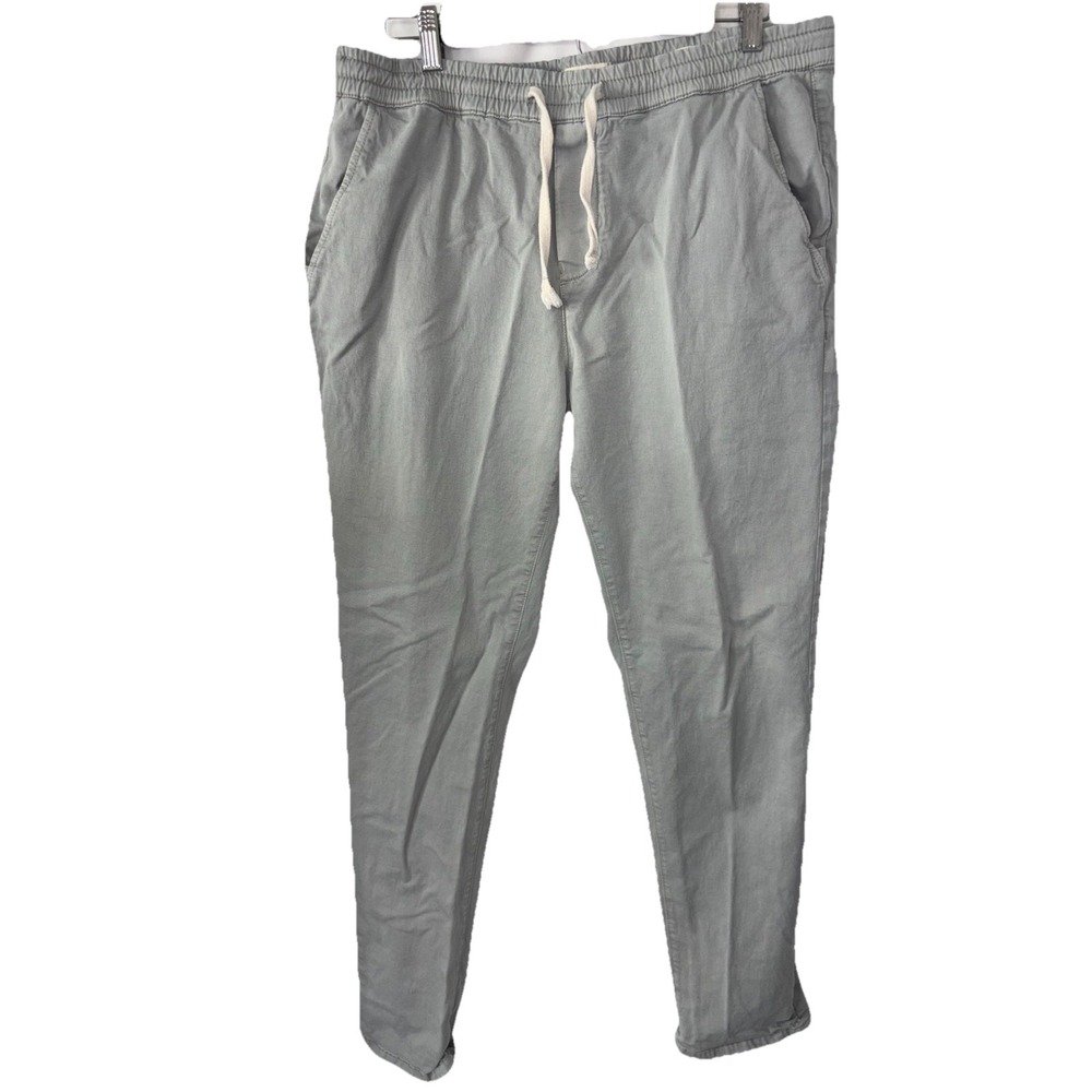 Marine Layer Pants Saturday Athletic Fit Stretch Mens 34x33 Drawstring Gray
